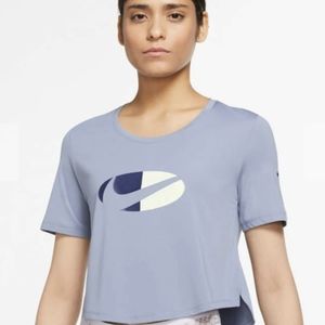 Nike Dri-Fit Color Block Logo Cropped Top